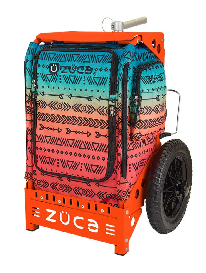 Zuca Orange Backpack Cart - Jennifer Allen Special Edition Trekker Insert Bag