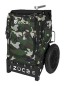 Zuca Trekker Disc Golf Cart - Black Frame With Woodland Camo Insert Bag