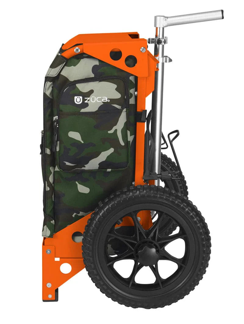 Zuca Orange Backpack Cart - Woodland Camo Trekker Insert Bag