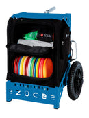 Zuca Trekker LG Disc Golf Cart - Blue Backpack LG Frame With Black Trekker LG Insert Bag