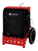 Zuca Trekker LG Disc Golf Cart - Red Backpack LG Frame With Black Trekker LG Insert Bag