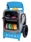 Zuca Trekker LG Disc Golf Cart - Blue Backpack LG Frame With Charcoal Trekker LG Insert Bag