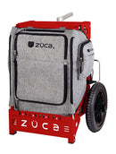 Zuca Trekker LG Disc Golf Cart - Red Backpack LG Frame With Charcoal Trekker LG Insert Bag
