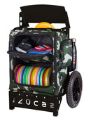 Zuca Trekker LG Disc Golf Cart - Black Backpack LG Frame With Woodland Camo Insert Bag