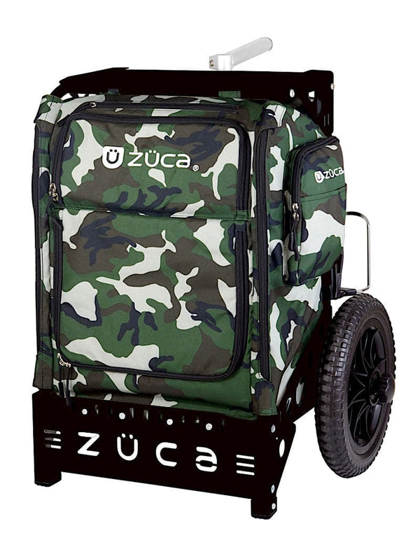 Zuca Black Backpack LG Disc Golf Cart - Woodland Camo Trekker LG Insert Bag