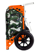 Zuca Trekker LG Disc Golf Cart - Orange Backpack LG Frame With Woodland Camo Insert Bag