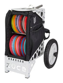 Zuca All Terrain Disc Golf Cart - White Frame With Paul Ulibari Special Edition Insert Bag