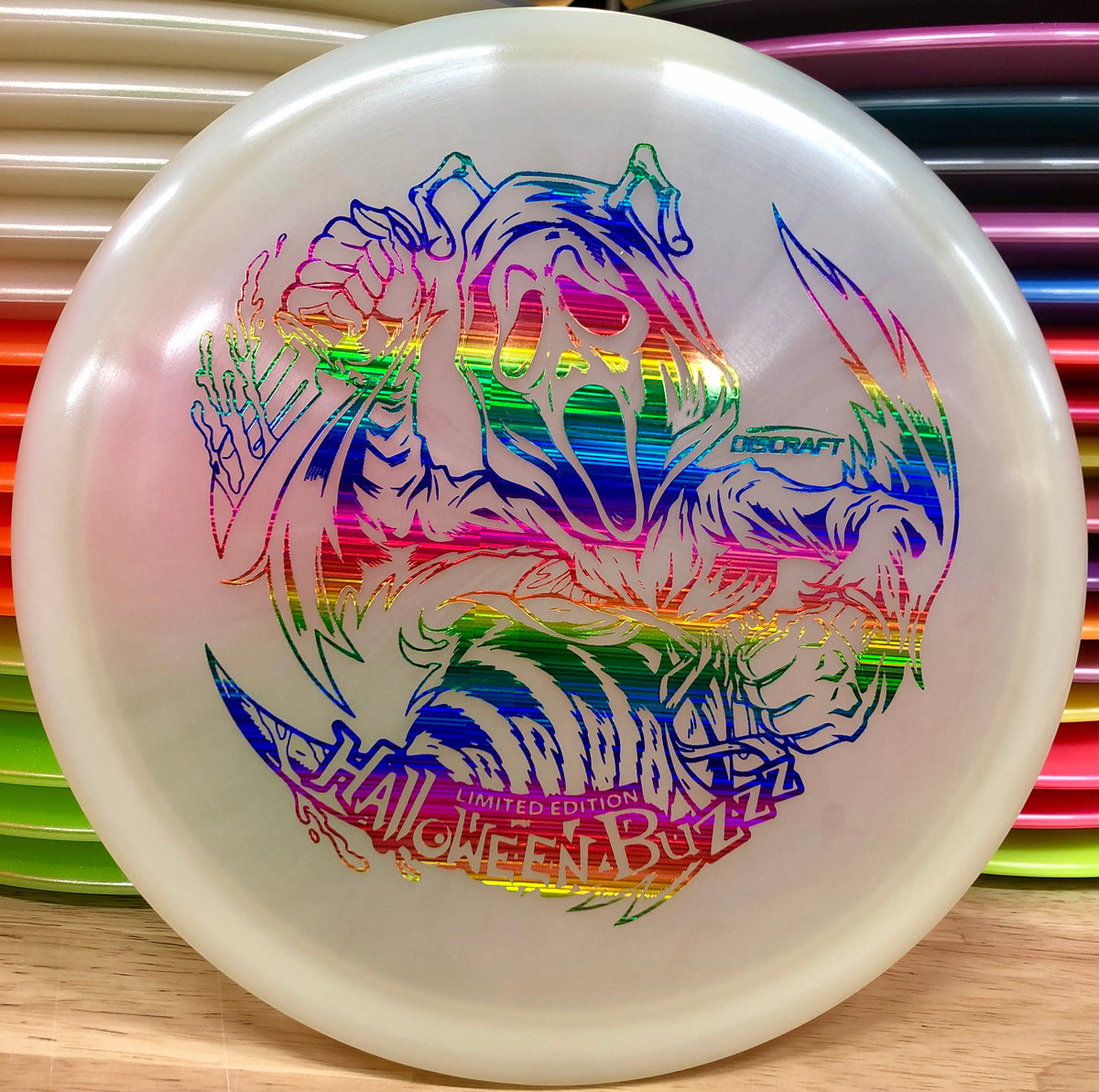 Super Pearly! 2021 LE Discraft Z Glow Halloween Buzzz - 179g, Flat